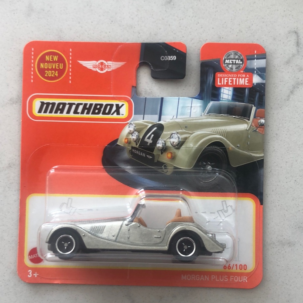 Matchbox Morgan Plus Four Toy Car - Silver